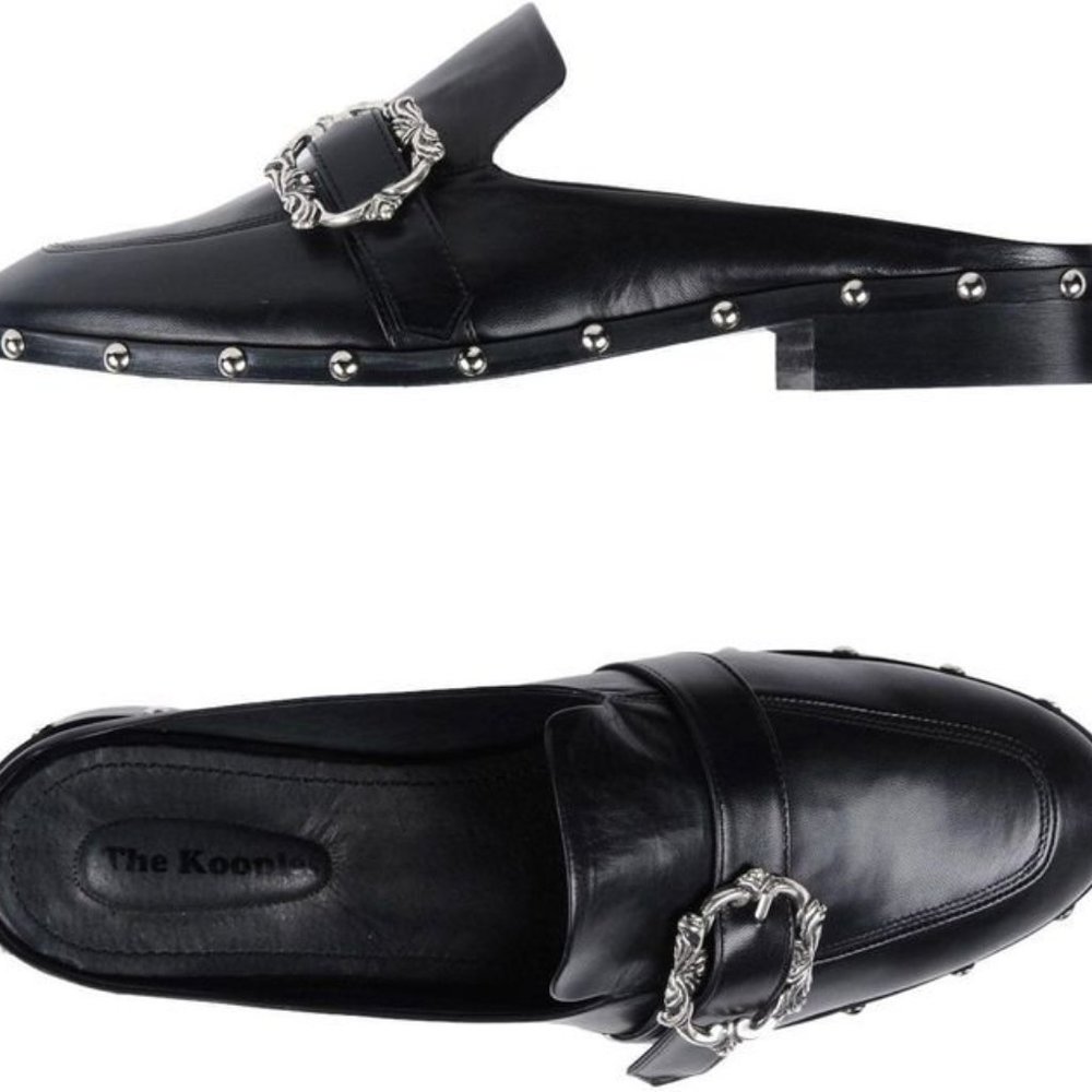 The Kooples Embellished Mules Black Size 37/6.5